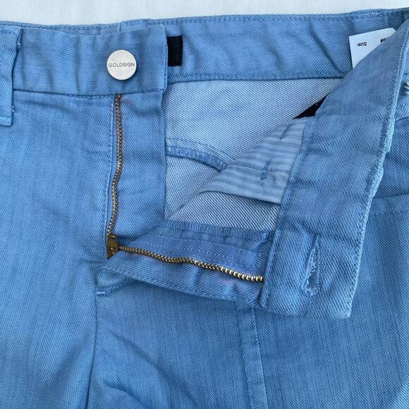 New Goldsign Junebug Robyn Blue Flat Front Mid Rise Jean Denim Shorts Size 28 - Picture 5 of 6